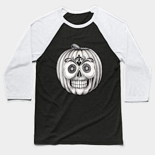 Surreal pumpkin skull halloween. Baseball T-Shirt